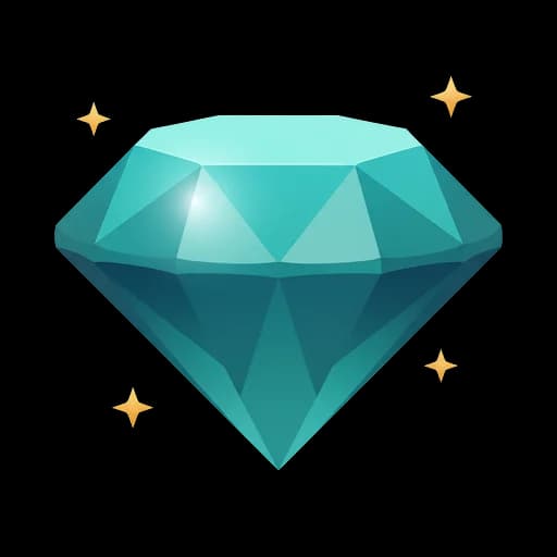 Illustration of a sparkling blue gem symbolizing a hidden gem restaurant.